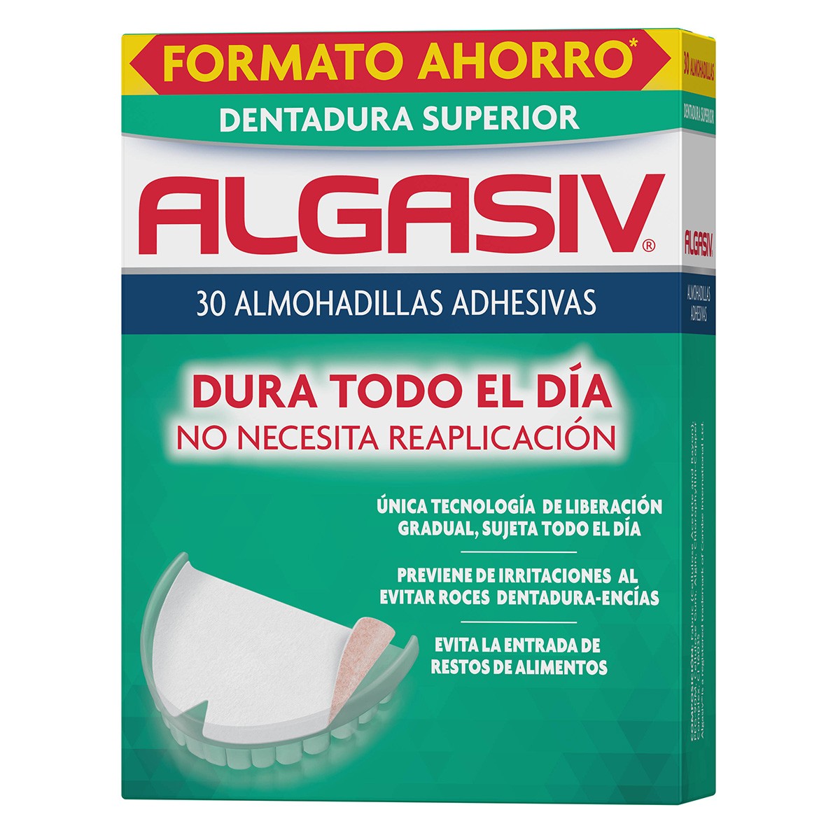 Algasiv almohadillas adhesivas dentadura superior 30uds