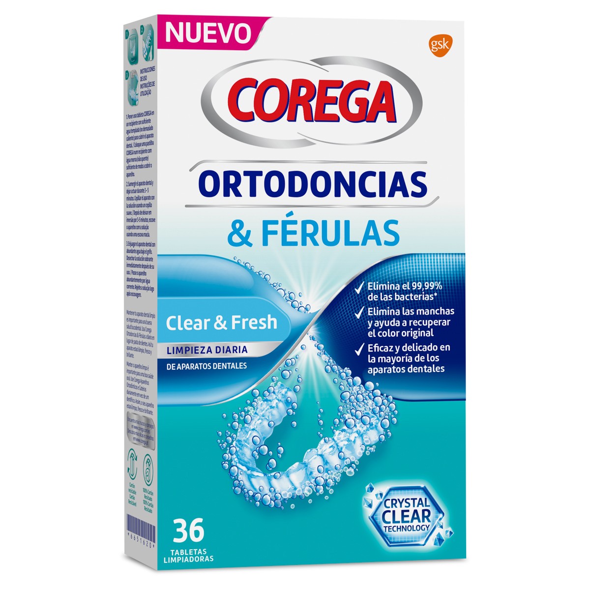 Corega ortodoncias 36 tabletas